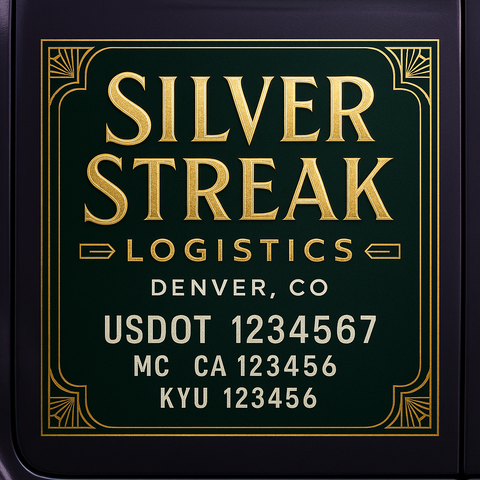 Custom Truck Door Lettering Sign Decal Sticker For Trucking, Businesses with City, State and USDOT, MC, GVW Truck Sign (2-Pack)