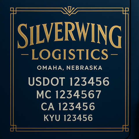 Custom Truck Door Lettering Sign Decal Sticker For Trucking, Businesses with City, State and USDOT, MC, GVW Truck Sign (2-Pack)