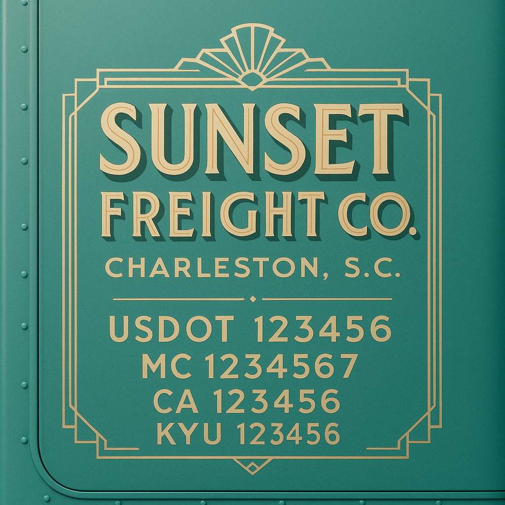 Custom Truck Door Lettering Sign Decal Sticker For Trucking, Businesses with City, State and USDOT, MC, GVW Truck Sign (2-Pack)
