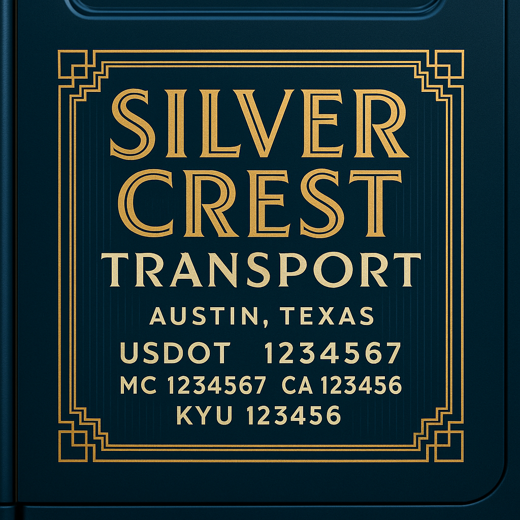 Custom Truck Door Lettering Sign Decal Sticker For Trucking, Businesses with City, State and USDOT, MC, GVW Truck Sign (2-Pack)