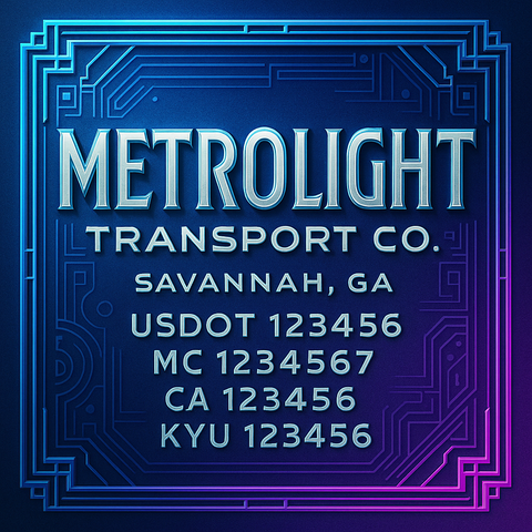 Custom Truck Door Lettering Sign Decal Sticker For Trucking, Businesses with City, State and USDOT, MC, GVW Truck Sign (2-Pack)