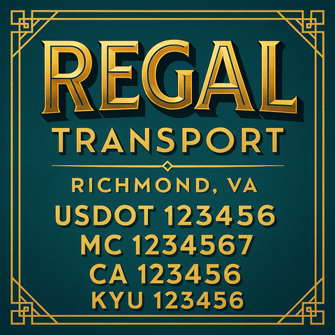 Custom Truck Door Lettering Sign Decal Sticker For Trucking, Businesses with City, State and USDOT, MC, GVW Truck Sign (2-Pack)