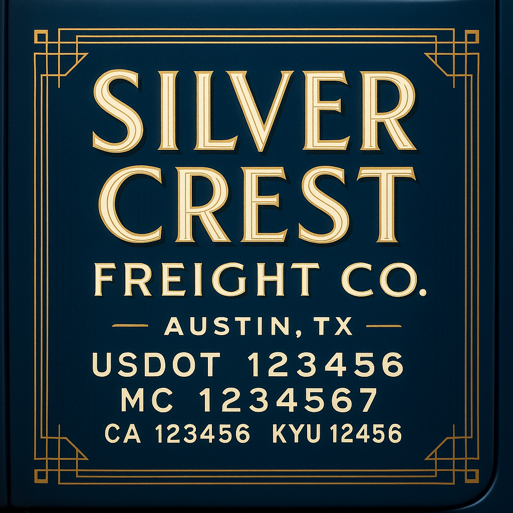 Custom Truck Door Lettering Sign Decal Sticker For Trucking, Businesses with City, State and USDOT, MC, GVW Truck Sign (2-Pack)