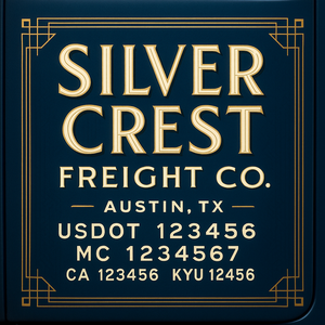 Custom Truck Door Lettering Sign Decal Sticker For Trucking, Businesses with City, State and USDOT, MC, GVW Truck Sign (2-Pack)