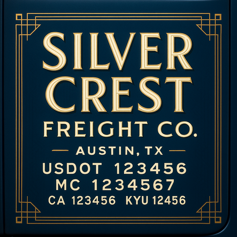 Custom Truck Door Lettering Sign Decal Sticker For Trucking, Businesses with City, State and USDOT, MC, GVW Truck Sign (2-Pack)
