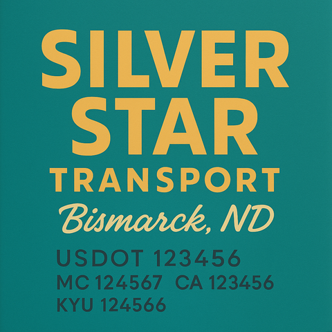 Custom Truck Door Lettering Sign Decal Sticker For Trucking, Businesses with City, State and USDOT, MC, GVW Truck Sign (2-Pack)