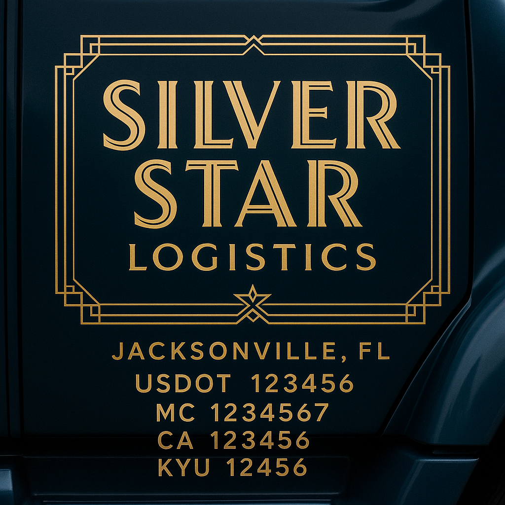 Custom Truck Door Lettering Sign Decal Sticker For Trucking, Businesses with City, State and USDOT, MC, GVW Truck Sign (2-Pack)