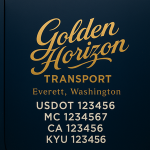 Custom Truck Door Lettering Sign Decal Sticker For Trucking, Businesses with City, State and USDOT, MC, GVW Truck Sign (2-Pack)