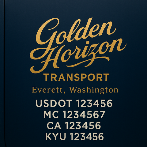 Custom Truck Door Lettering Sign Decal Sticker For Trucking, Businesses with City, State and USDOT, MC, GVW Truck Sign (2-Pack)