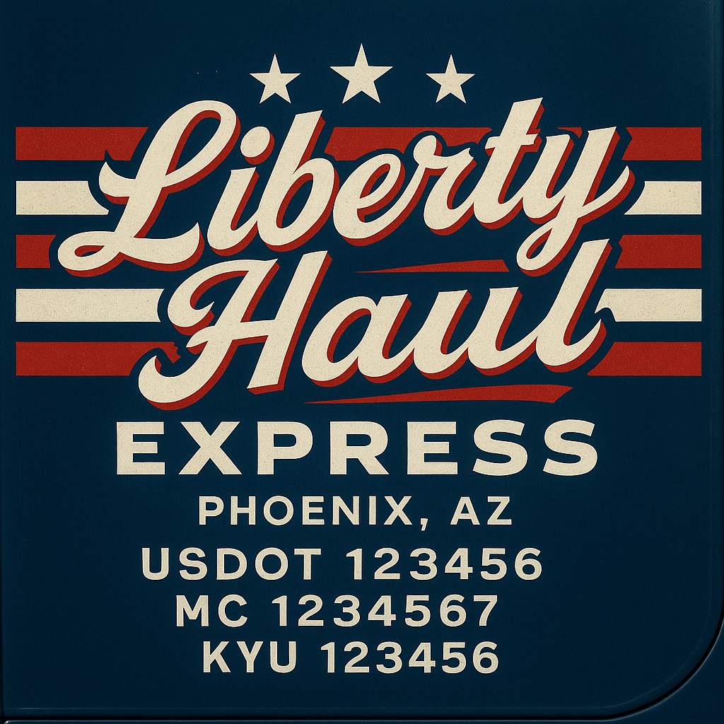 Custom Truck Door Lettering Sign Decal Sticker For Trucking, Businesses with City, State and USDOT, MC, GVW Truck Sign (2-Pack)