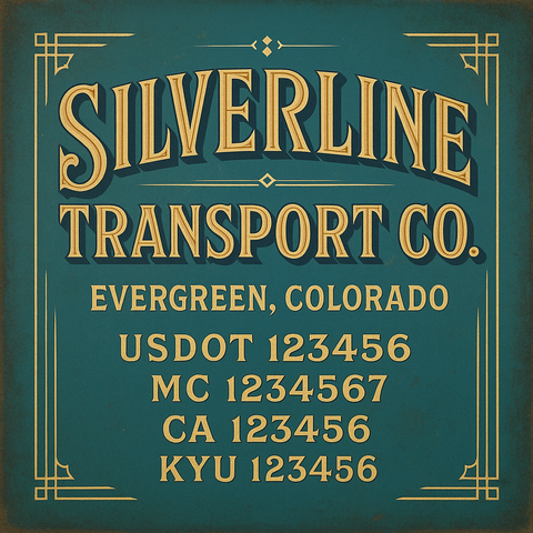 Custom Truck Door Lettering Sign Decal Sticker For Trucking, Businesses with City, State and USDOT, MC, GVW Truck Sign (2-Pack)