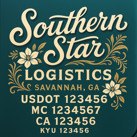 Custom Truck Door Lettering Sign Decal Sticker For Trucking, Businesses with City, State and USDOT, MC, GVW Truck Sign (2-Pack)