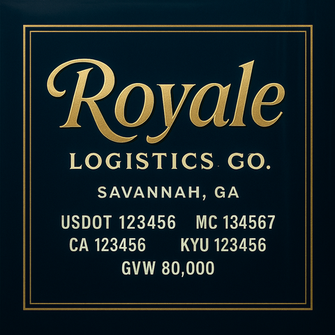 Custom Truck Door Lettering Sign Decal Sticker For Trucking, Businesses with City, State and USDOT, MC, GVW Truck Sign (2-Pack)