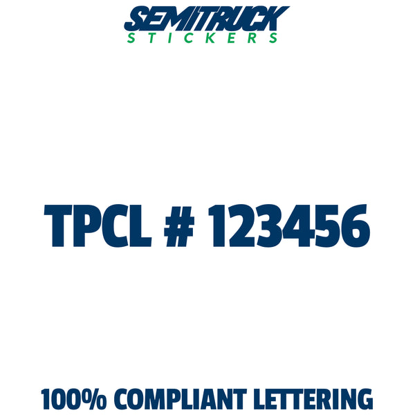 TPCL Number Decal Sticker Lettering, (Pair)