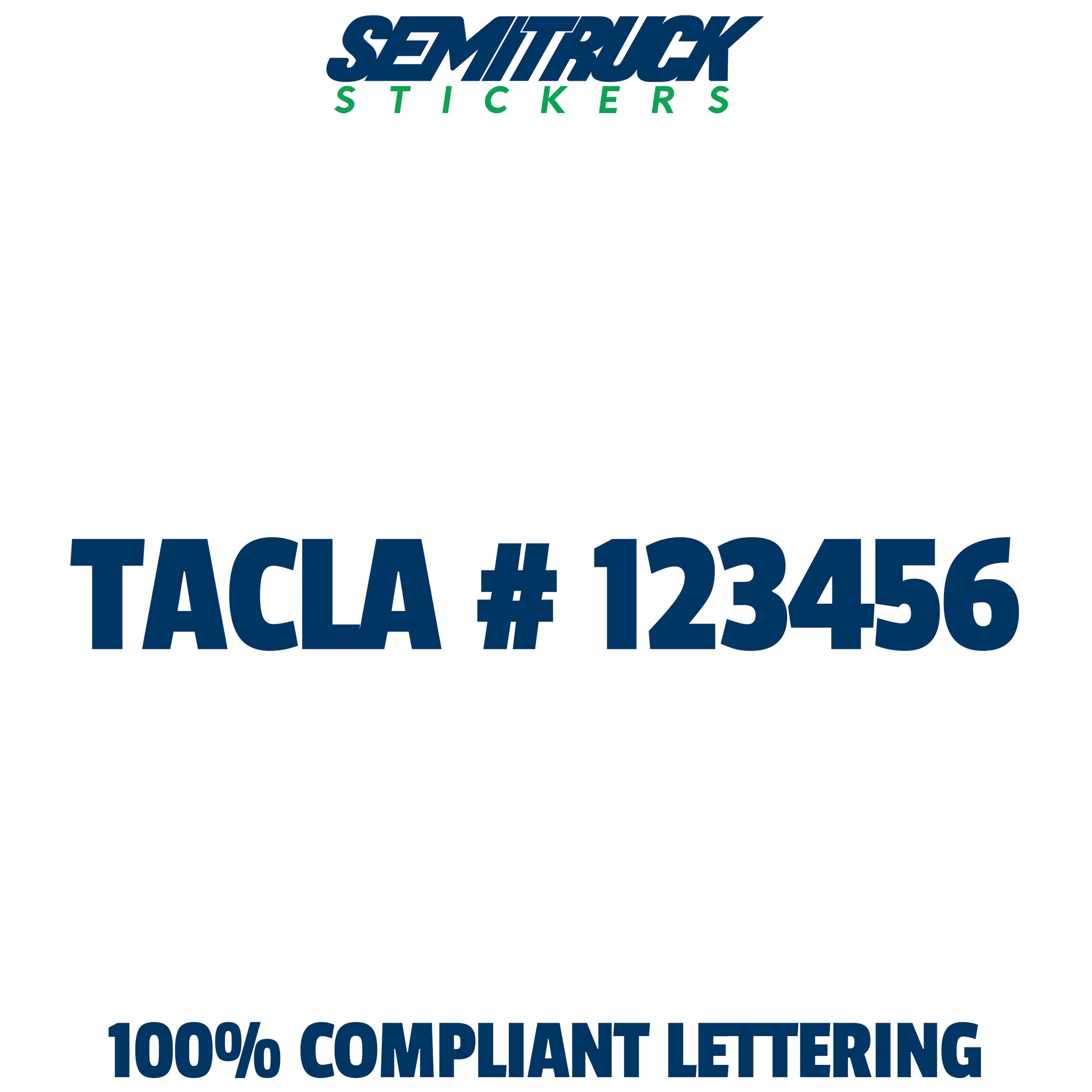 TACLA Number Decal Sticker Lettering, (Pair)