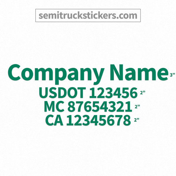 Company Name Truck Door Decal, (Pair)