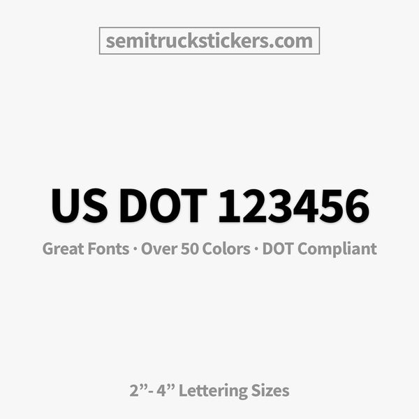 USDOT Number Decal Sticker