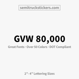 gvw (gvwr) weight sticker