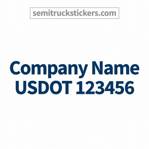 2 line company name decal with usdot