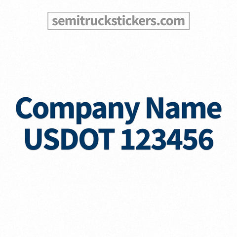2 line company name decal with usdot
