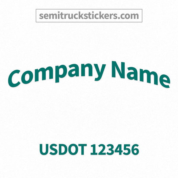 arched company name with usdot number