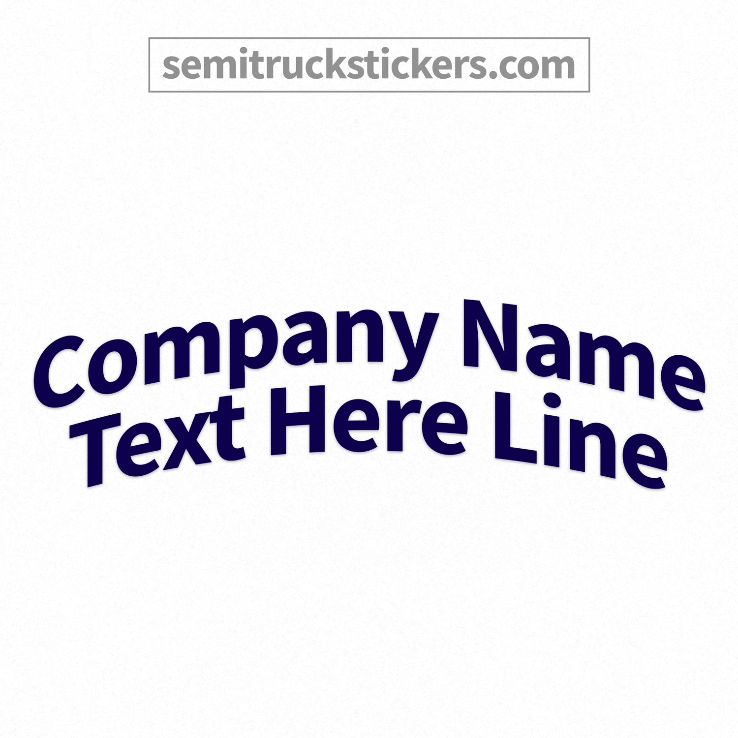 arched company name decal 