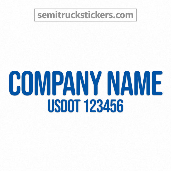 Company name truck decal with usdot