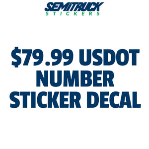 79.99 usdot number sticker decal
