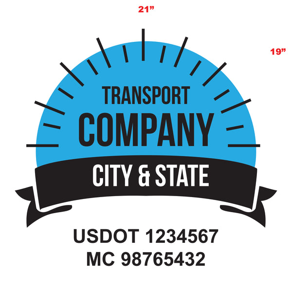 Logistics & Transportation USDOT Truck Decal Lettering