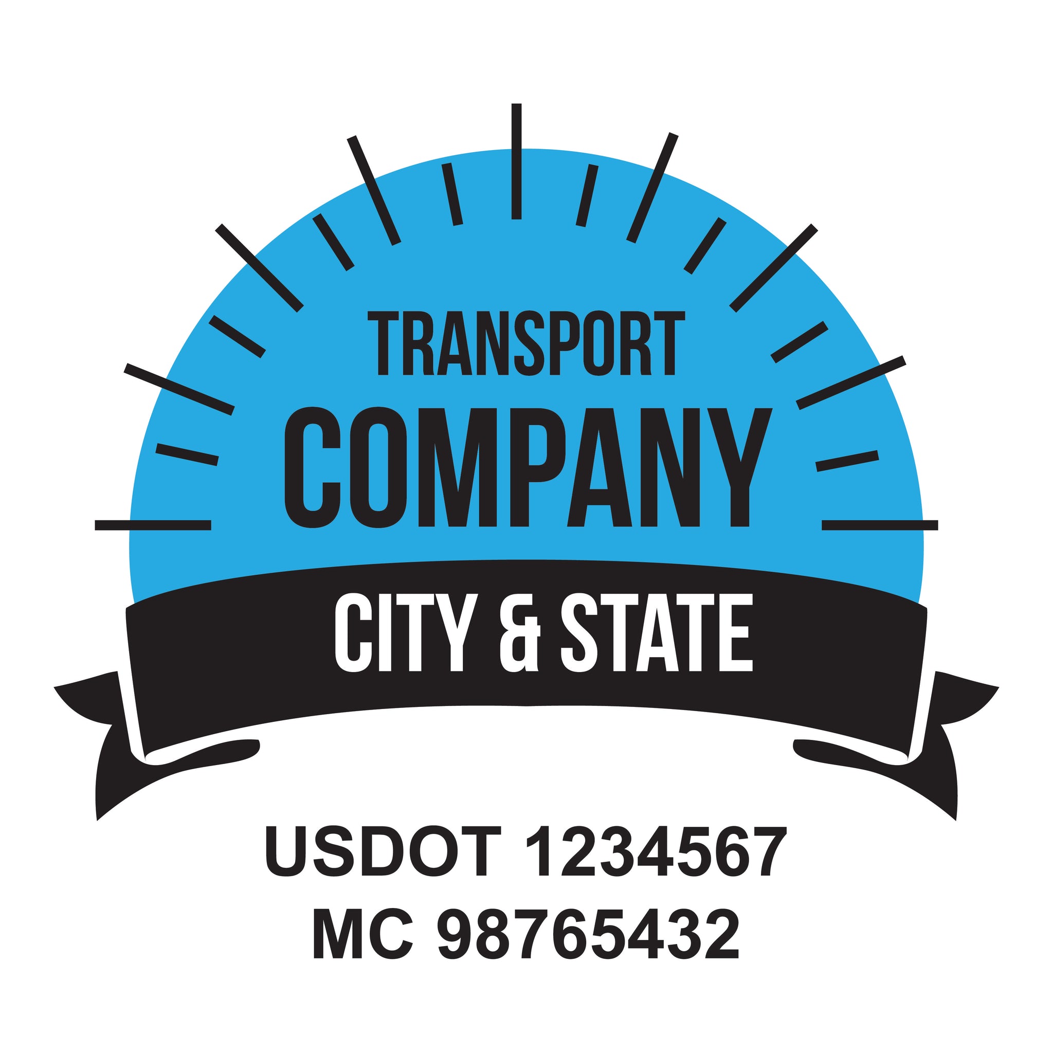 Company name transports decal