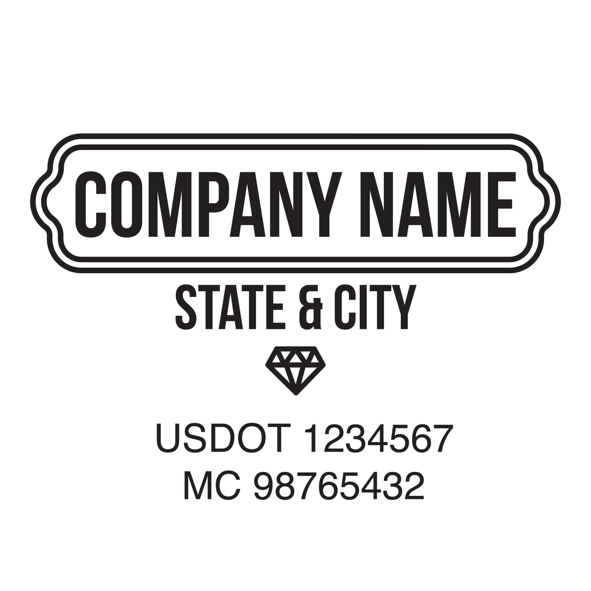 Company name truck decal