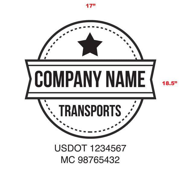 Logistics & Transportation USDOT Truck Decal Lettering