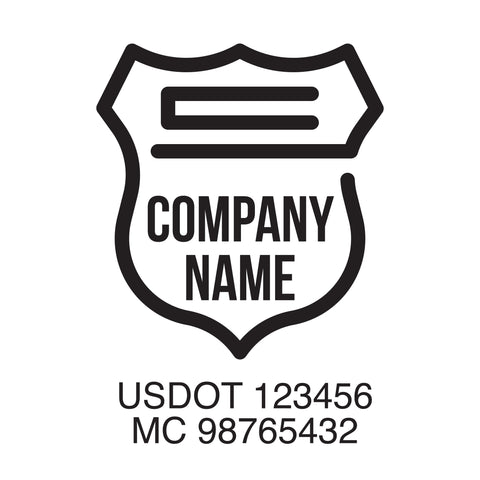 Company name transports decal