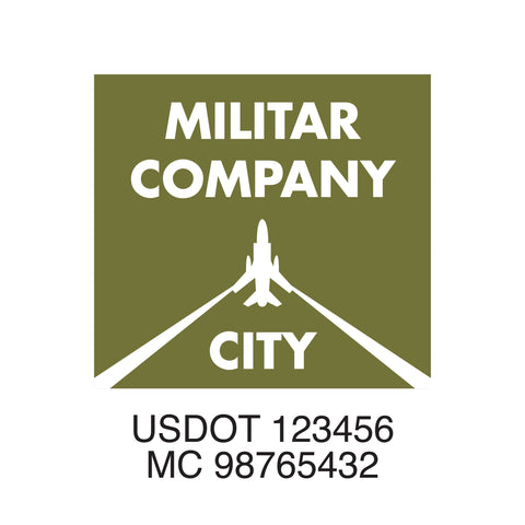 Militar company name Truck decal