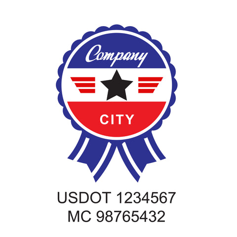 Patriotic company name Truck decal
