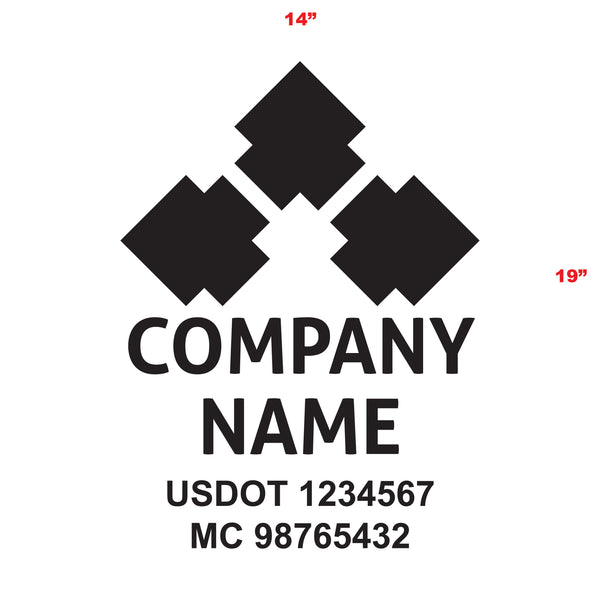 Company Name Logistics & Transportation Truck Decal, (USDOT)