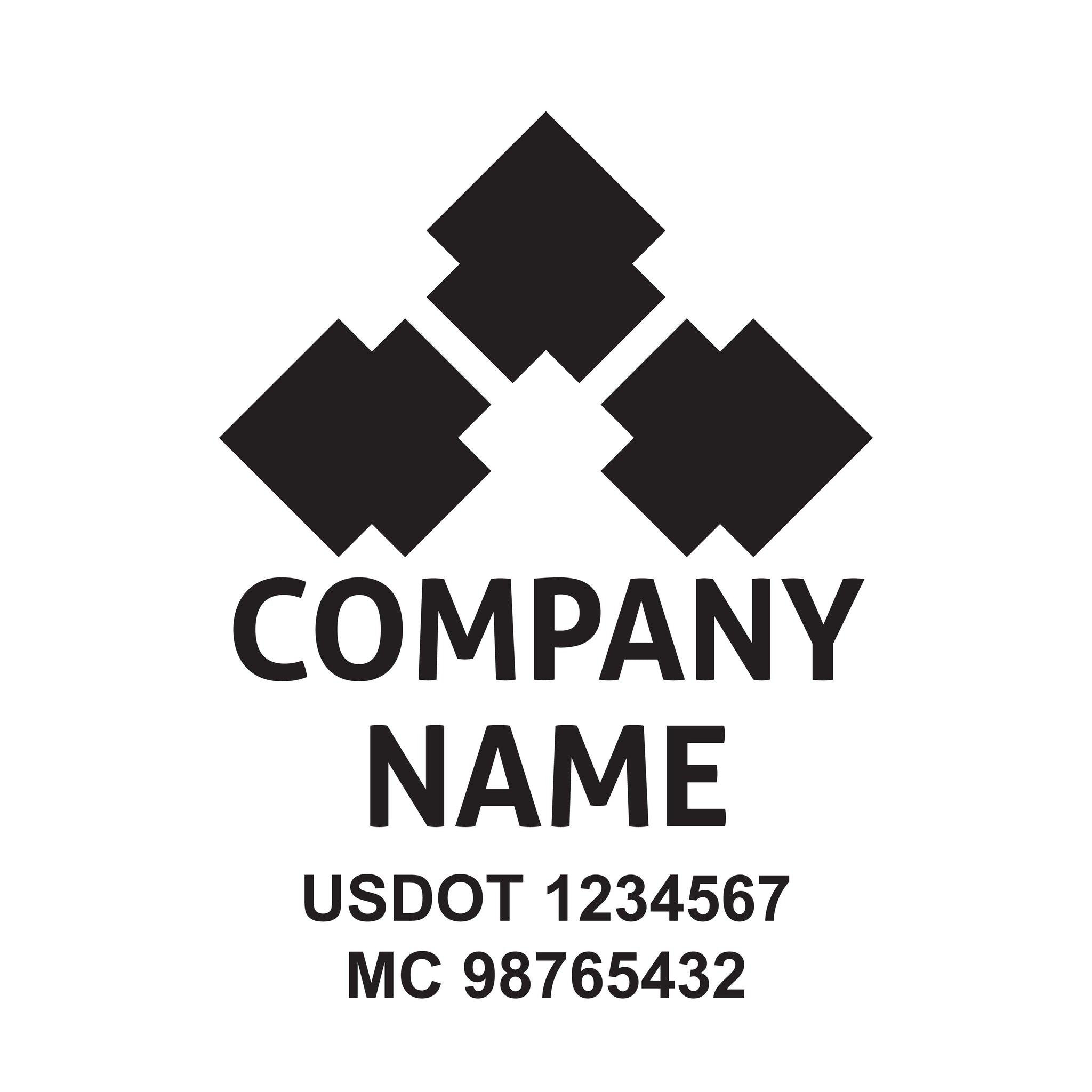 Company name logistic decal
