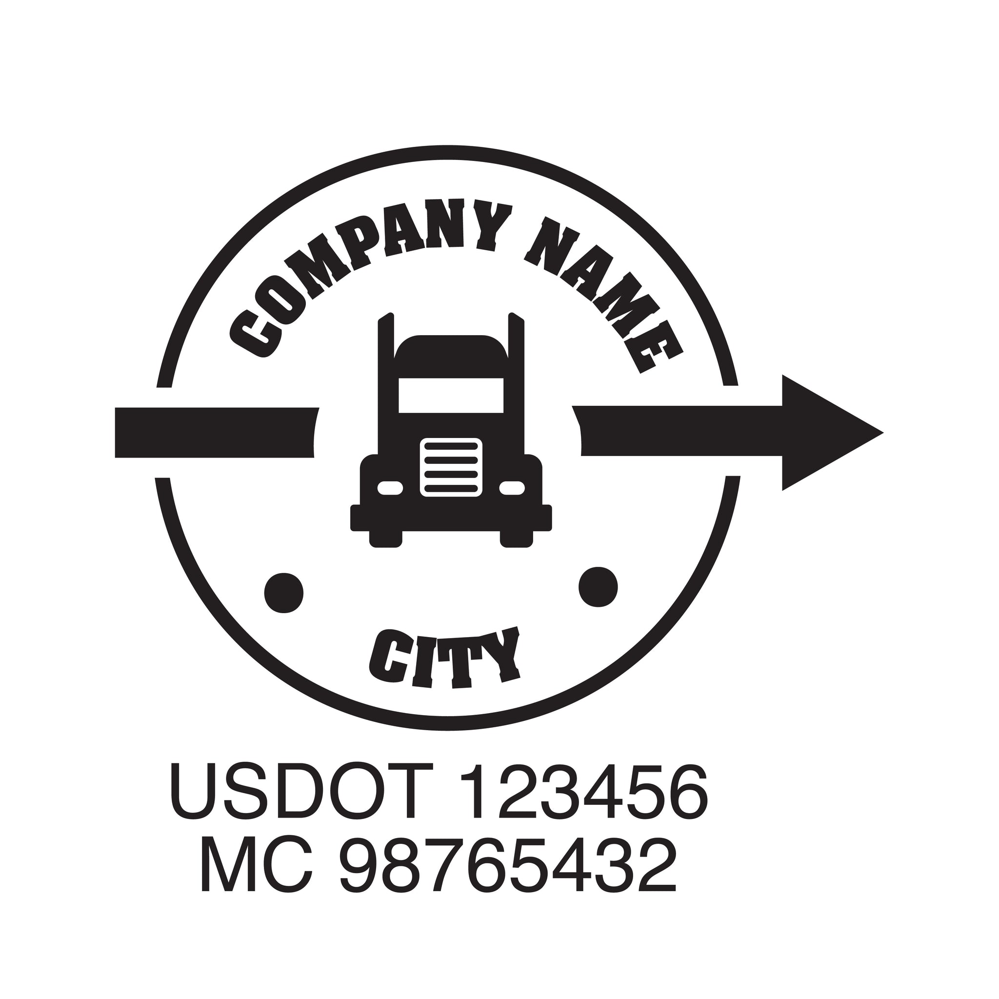 Company name logistic decal