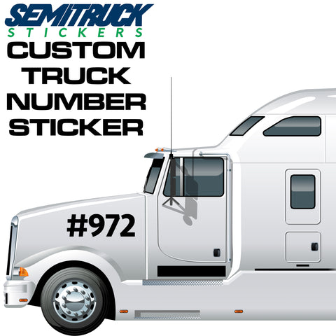 custom truck number decals for fleets