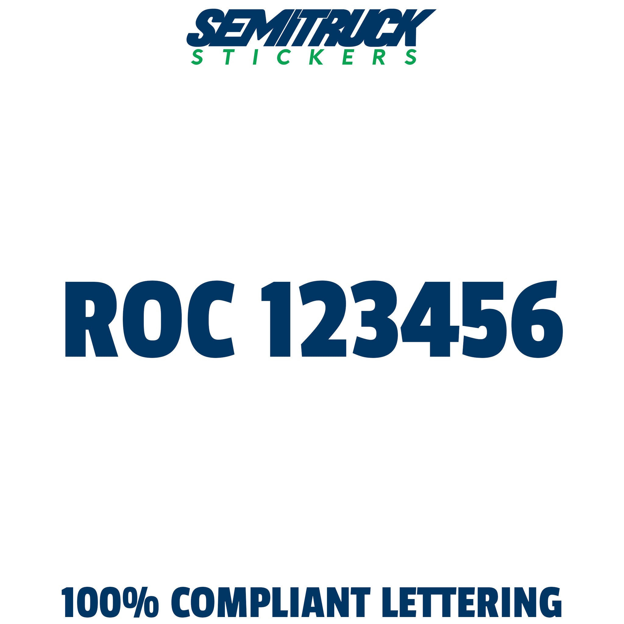 ROC number sticker