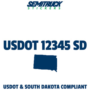 south dakota usdot sticker