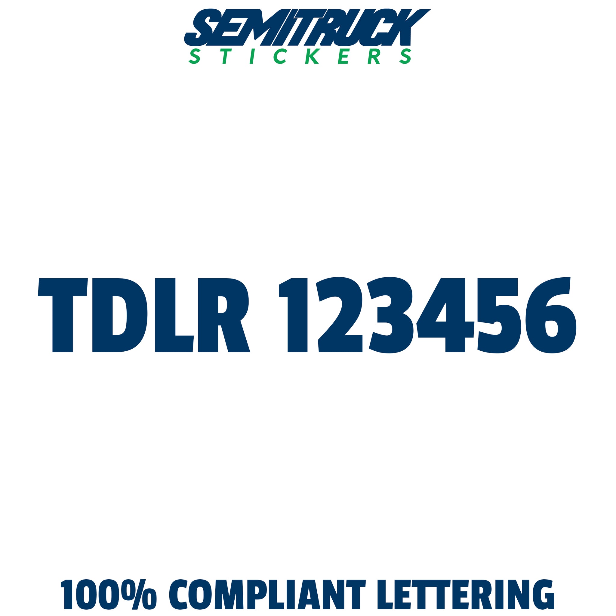 TDLR number sticker